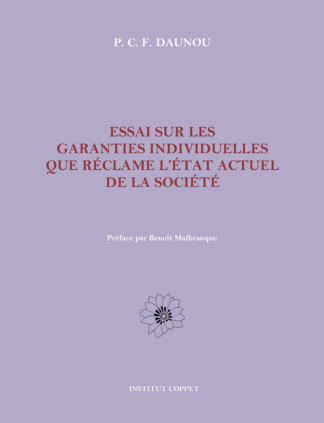 P. C. F. Daunou - Essai sur les garanties individuelles...