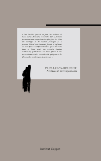 Archives et correspondance de Paul Leroy-Beaulieu