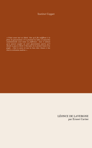 Ernest Cartier - Léonce de Lavergne