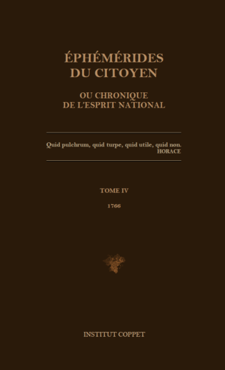 Éphémérides du citoyen (1766, IV)
