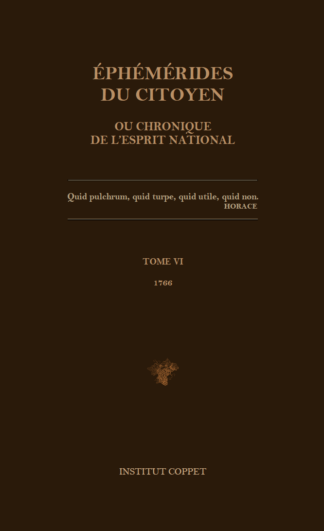 Éphémérides du citoyen (1766, VI)