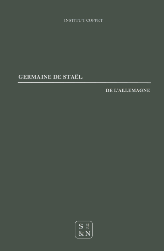Germaine de Staël - De l'Allemagne
