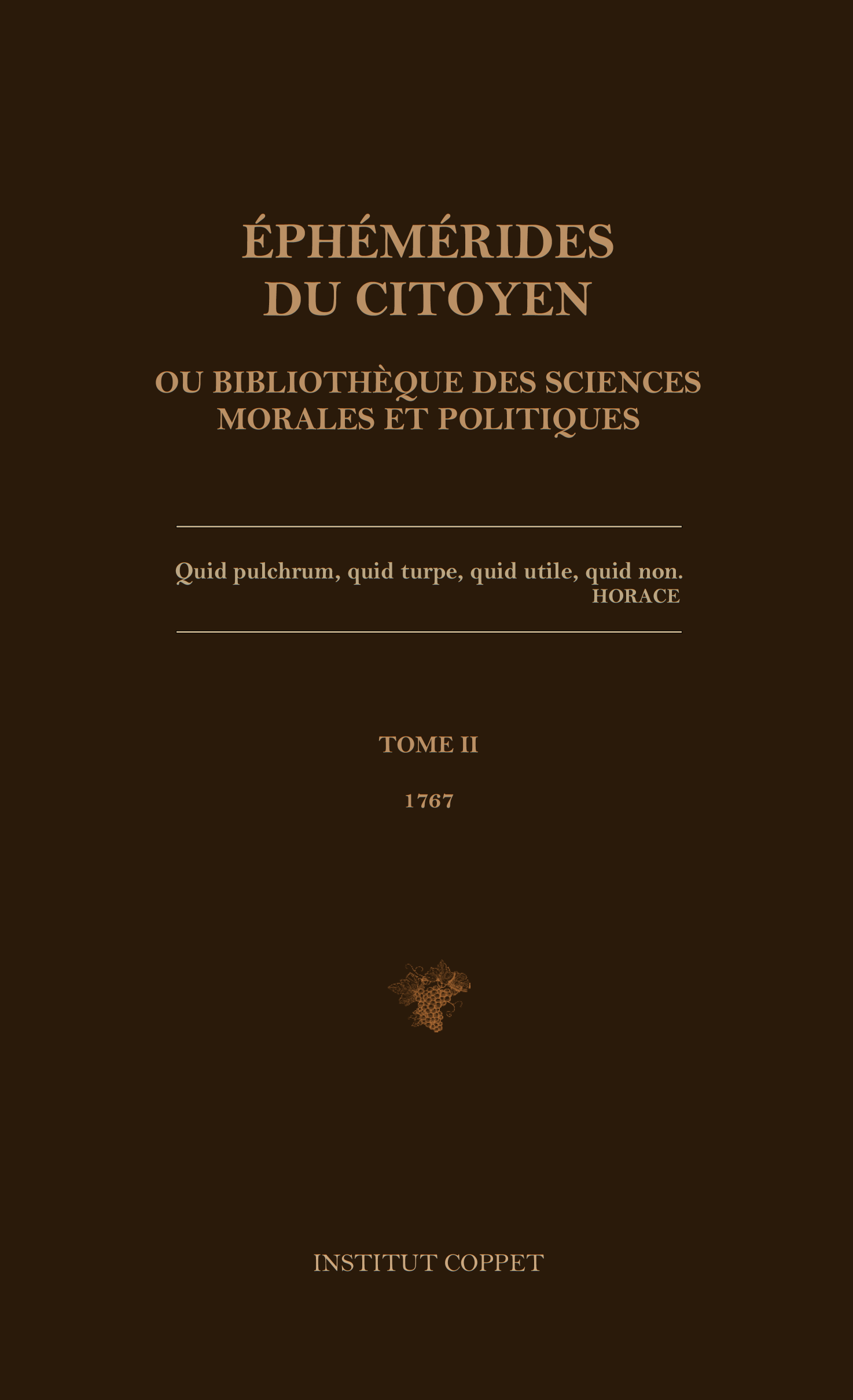 Éphémérides du citoyen (1767, II)
