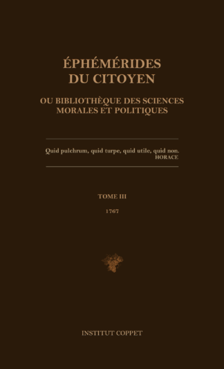 Éphémérides du citoyen (1767, III)